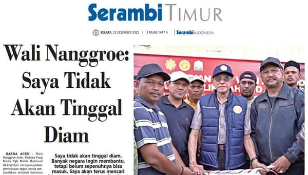 Wali Nanggroe: Saya Tidak Akan Tinggal Diam